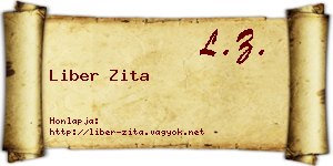 Liber Zita névjegykártya