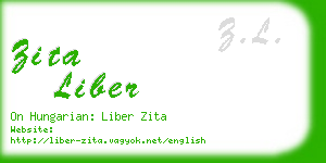 zita liber business card